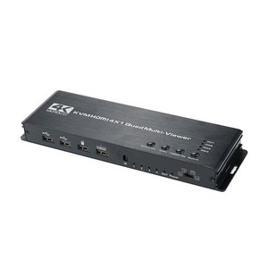 OU556 Coms 4x1 HDMI KVM 스위치 멀티뷰어 / 4K30hz / 4대 기기 하나의 TV 모니터 화면분할 / KVM 선택기, 1개