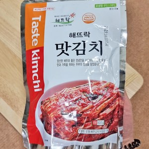 5분마켓 해뜨락 맛김치 썰은김치 배추김치 500g, 1개