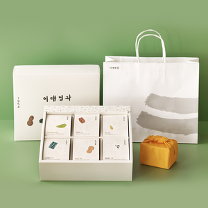 [이대명과] 해운대 6호, 땅콩맛 전병 + 깨땅콩맛 전병 + 김파래맛 전병 + 잣맛 전병 + 피스타치오맛 전병 + 피칸맛 전병, 1세트