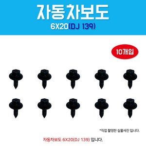 자동차 볼트 DJ139 프랜지볼트 너트 보도피스식 와샤 육각태핑 1봉 10개입, 10개