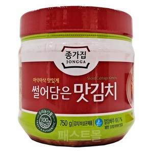 종가집 썰어담은 맛김치(용기), 1개, 750g