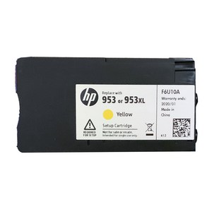 HP953 초기장착용 칼라 정품번들잉크 유럽용 국내기종호환불가 NO.953 HP8710 HP8210 HP7740 HP8730 HP8720, 노랑정품번들잉크, 1개