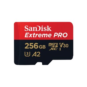 SanDisk Extreme Pro 마이크로SD카드 200MB/s 256GB + SD어댑터, 1개