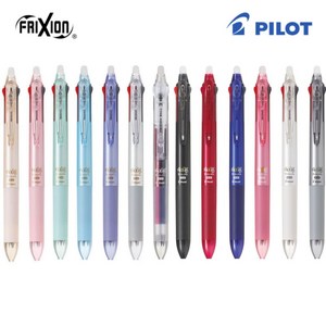 파이롯트 프릭션 슬림 3색 지워지는 볼펜 0.38mm FRIXION BALL, 프릭션볼 3색 슬림 0.5mm, 멀티 리필 흑청적(3개입)