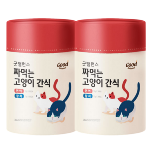 굿밸런스 고양이 짜먹는 간식 플러스 60p, 혼합맛(참치/연어), 12g, 2개