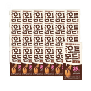 [지노앤코] 롯데칠성 오트몬드 저당 초코, 24개, 190ml