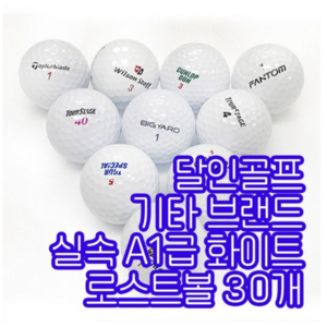 기타 브랜드 A1급 로스트볼 화이트 30개, 1개