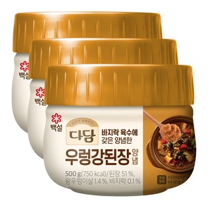 cj제일제당(주) 다담 우렁강된장양념, 500g, 3개