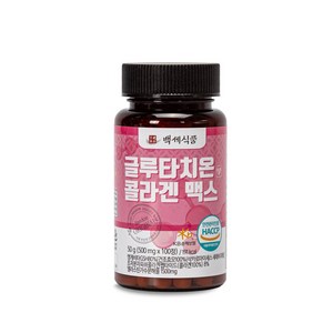 글루타치온 콜라겐 맥스 500mg 100정 HACCP 인증제품, 1개