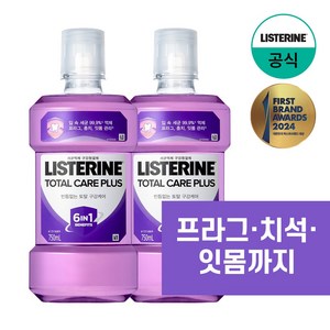 리스테린 토탈케어 플러스 구강청결제, 750ml, 2개