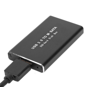 MSATA-USB 3.0 SSD 인클로저 30X50mm 30X30mm MSATA SSD용 외장형 하드 드라이브 디스크 박스 보관 케이스 어댑터, 검은색