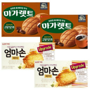 롯데 마가렛트 구운모카 176g 2개 + 롯데 엄마손파이 127g 2개, 4개