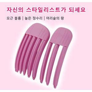 1+1 정수리 볼륨핀 헤어핀 헤어 볼륨 클립 볼륨한 모근/높은 정수리 연출, 1세트, 핑크