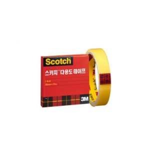 쓰리엠 스카치 다용도 테이프 리필 500 18mm x 20m, 25개