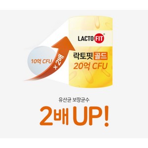 [종근당건강] 락토핏 골드 120포 대용량 2통 (8개월분) 온가족이 함께 장건강 지킴이, 2개, 240g