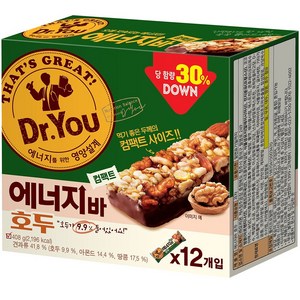 닥터유 에너지바 호두 컴팩트, 408g, 1개