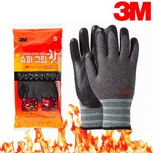 3M 슈퍼그립 핫 겨울 혹한기 기모장갑, 1개