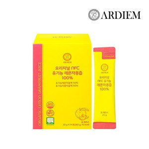 아르디엠 오리지널 NFC 유기농 레몬자몽즙 100% 착즙 레몬 자몽 원액, 1개, 280g