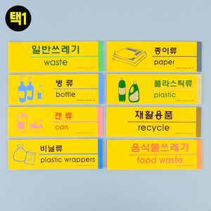 골든트리 아트사인 포맥스 분리수거 표지판 노란색 안내판 분리수거장, 플라스틱류 (plastic)