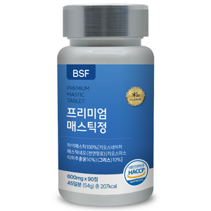 BSF 프리미엄 매스틱정 600mg x 90정, 3개, 54g