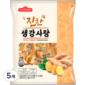 일광제과 진한 생강사탕, 250g, 5개