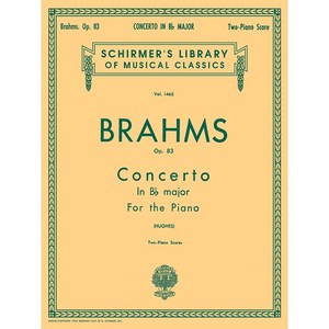 Brahms - Piano Concerto no. 2 in B flat major op. 83 브람스 - 피아노 협주곡 2번 피아노 듀엣 악보 Schirmer 셔머