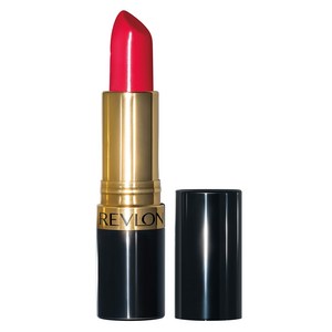 REVLON Lipstick Supe Lustous Lipstick Ceamy F REVLON 립스틱 슈퍼 러스트러스 립스틱 부드럽고 풍만해 보이는 입술을 위한 크리미, 740 확실히 레드, 4g, 1개