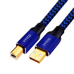 DAC USB 익스텐션 케이블 6N OCC 단결정 구리 컴퓨터 스피커 사운드 카드 믹서 프린터 데이터 앰프, 1개