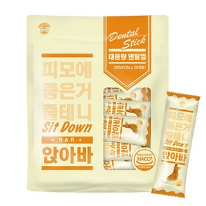 앉아바 덴탈껌 강아지 간식 20p, 피모건강, 200g, 1개