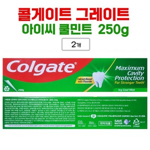 콜게이트 아이씨 쿨민트 치약, 250g, 2개