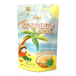 베트남 코코넛칩 Anloi cunch coconut chips (80g x 5개), 80g, 5개