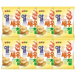 농심 알새우칩, 68g, 8개