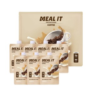 밀잇 식단관리 포켓형 단백질 쉐이크 커피맛, 1세트, 280g