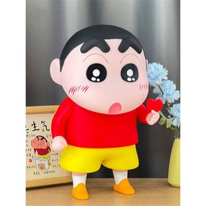 짱구 하트 대형 피규어 맹구 흰둥이 인형 일본 굿즈 장난감 42cm 인테리어 소품, 7번 짱구+흰둥이, 1개