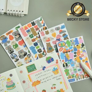 마이버디 캐릭터 스티커 9종 세트 BECKY STORE, 1세트