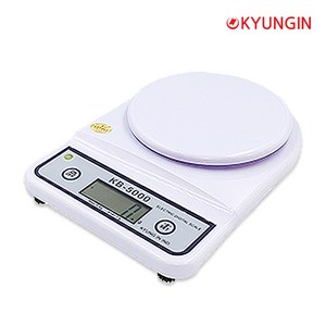 국가검정제품 국내제작 경인산업 초정밀 디지탈 주방저울, 1개, KB5000(1g/5Kg)