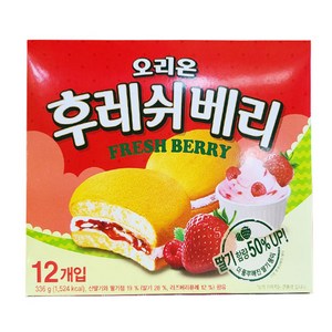 오리온 딸기 후레쉬베리, 336g, 8개