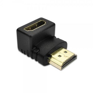 티테크놀로지 HDMI to HDMI M/F 연장젠더 하향 90도 꺽임 T-HDMIG-19MFD