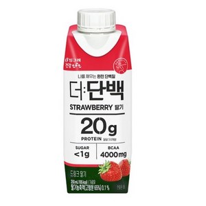 빙그레 더단백 드링크 딸기, 250ml, 12개