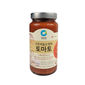 청정원 구운마늘과 양파 토마토 스파게티소스, 2개, 600g