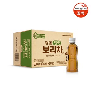 광동제약 [광동] 무라벨 밀싹보리차 커피음료, 330ml, 20개