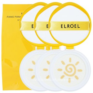 엘로엘 팡팡 옐로우 빅 선쿠션 플러스 리필 SPF50+PA++++, 25g, 3개