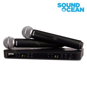 슈어 무선마이크 SHURE Wieless Micophone, BLX288/SM58(듀얼 무선핸드)