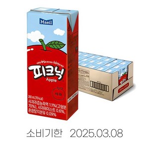 매일유업 피크닉 사과, 200ml, 24개