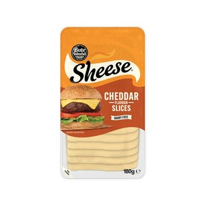 [영국 NO.1 치즈] 쉬즈치즈 SHEESE 비건치즈 체다 플레이버 슬라이스, 1개, 180g