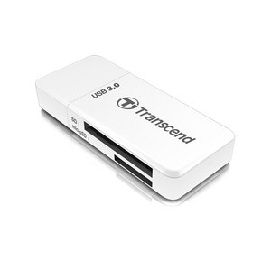 트랜센드 RDF5 USB3.0 메모리카드 리더기마이크로SD, 화이트, 1개