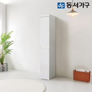 동서가구 퓨어 스마트바 300 주방 틈새 수납장 DF644298, 화이트