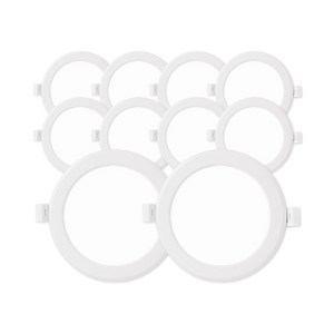 라인조명 LED 에코 4인치 다운라이트 10w 방습 (주광/전구/주백), 10개, 주광색
