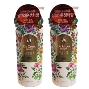 닥터그루트 생화에디션 샴푸 플라워 가든 향, 2개, 330ml