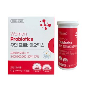 그린스토어 우먼 프로바이오틱스 400mg x 30캡슐, 2개